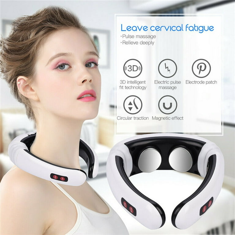 Electric Neck Massager Intelligent EMS Pulse Infrared Heat Massager  Cervical Neck Traction Device Relax Cervical Relief Pain