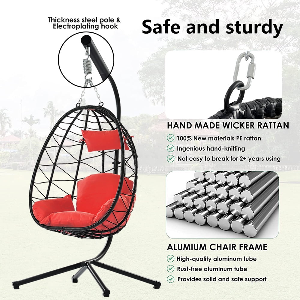 Clearance Hanging Wicker Egg Chair Outdoor Patio Hanging