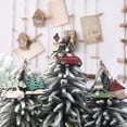 thumbnail image 2 of 6 Pcs Xmas Tree Decor Wooden Hanging Pendants Christmas Cabin Elk Car Ornaments, 2 of 5