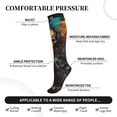thumbnail image 3 of Lsque Vibrant Skull Soldier Pattern Sport Compression Socks for Men & Women 15-20 mmHg Knee High Nurse Pregnant Running Medical and Travel Athletic, 3 of 6