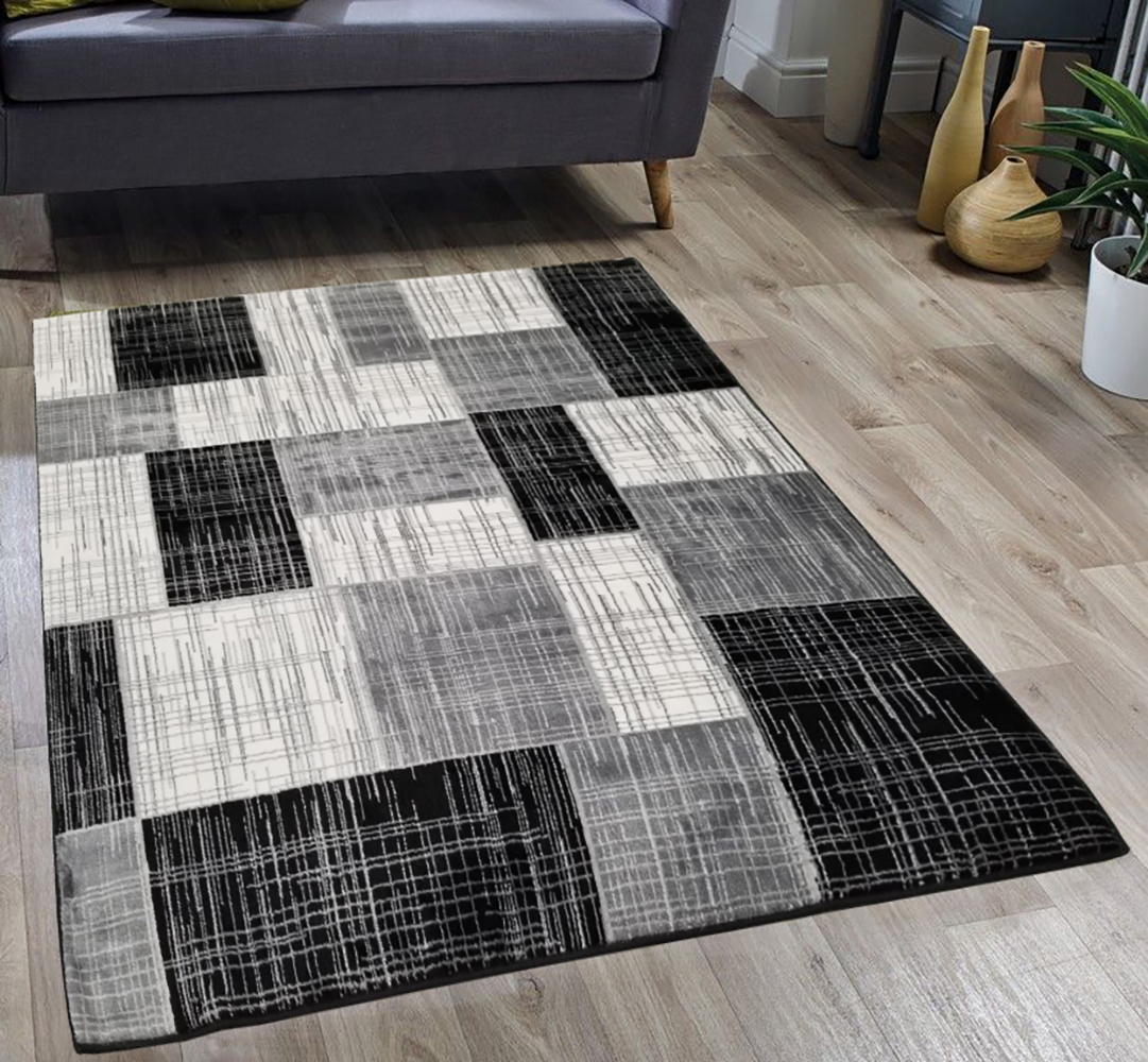 SavaHome Indoor Outdoor Area Rug, Checkered Black (30045x7) Walmart
