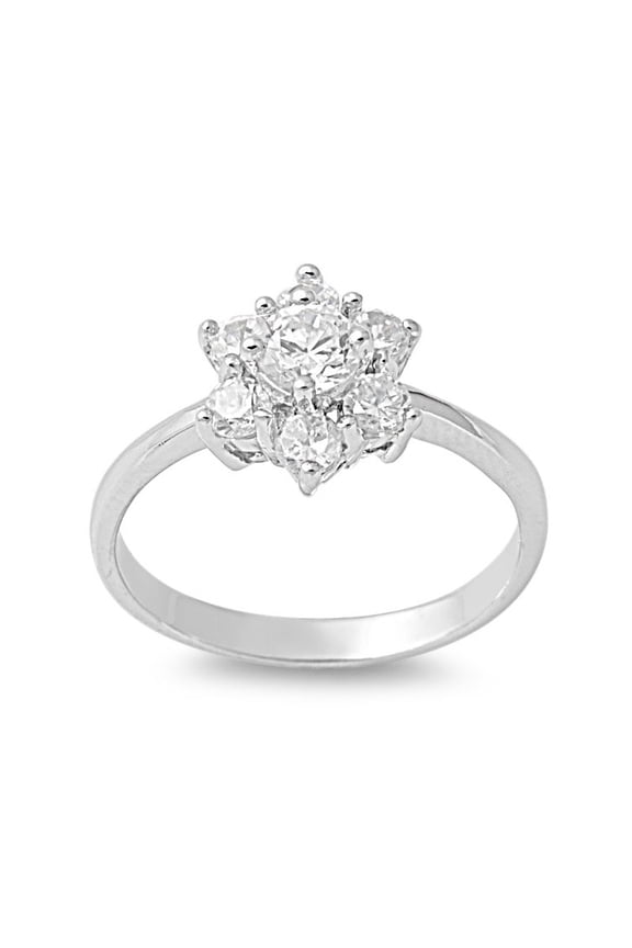 Sunshine Solitude Cubic Zirconia Ring Sterling Silver 925