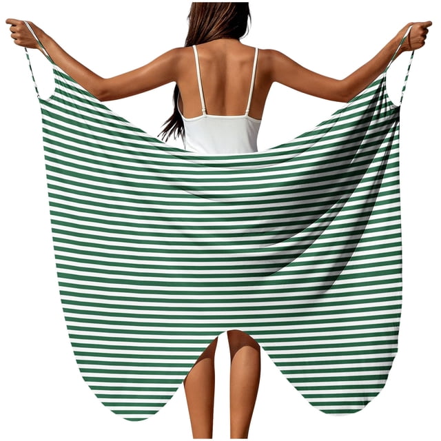 Beach Cover Ups for Women Sarong Adjustable Strap Sheer Draped High Side Slit Solid White