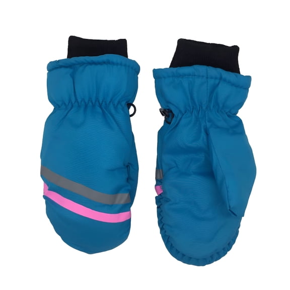 TELOLY Fleece Lined Mittens for Baby Boys Girls, Baby Toddler Little Kids Winter Gloves Mittens (3-5 Years, Green)