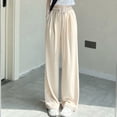 thumbnail image 2 of Wide Leg Pants Woman,Women's American Solid Color Fashion Personality Lazy Straight Drop Casual Pants,Work Pants Women(Size:S), 2 of 8