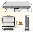 thumbnail image 7 of THAILE Folding Bed with 5” Airflow Memory Foam 75" x 46" Comfort Mattress and Wheels, 17” Metal Bed Frame, Twin, 7 of 7