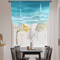 thumbnail image 3 of Teal Summer Beach Balloon Curtains for Bedroom/Front Door/Bathroom, Coastal Nautical Seaside Ocean Tie Up Curtains 63 Inch Length Light Filtering Kitchen Curtains Shades for Windows 46"x63", 3 of 8