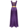 thumbnail image 4 of Sxiwei Robe Maxi Ample Longueur Cheville pour Femmes, Tunique de Danse, Culte, Violet 3TG, 4 of 7