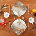 thumbnail image 4 of Satin Native Fab Cotton Dinner Napkin Fluffy Companion with Blooms Reusable, 4 of 8