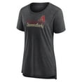 thumbnail image 2 of Women's Gray Arizona Diamondbacks Practice Time Tri-Blend T-Shirt, 2 of 3