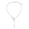 thumbnail image 1 of Personalidad de imitación de perlas colgante temperamento espalda cadena de la gente pequeña versátil collar geométrico, 1 of 2