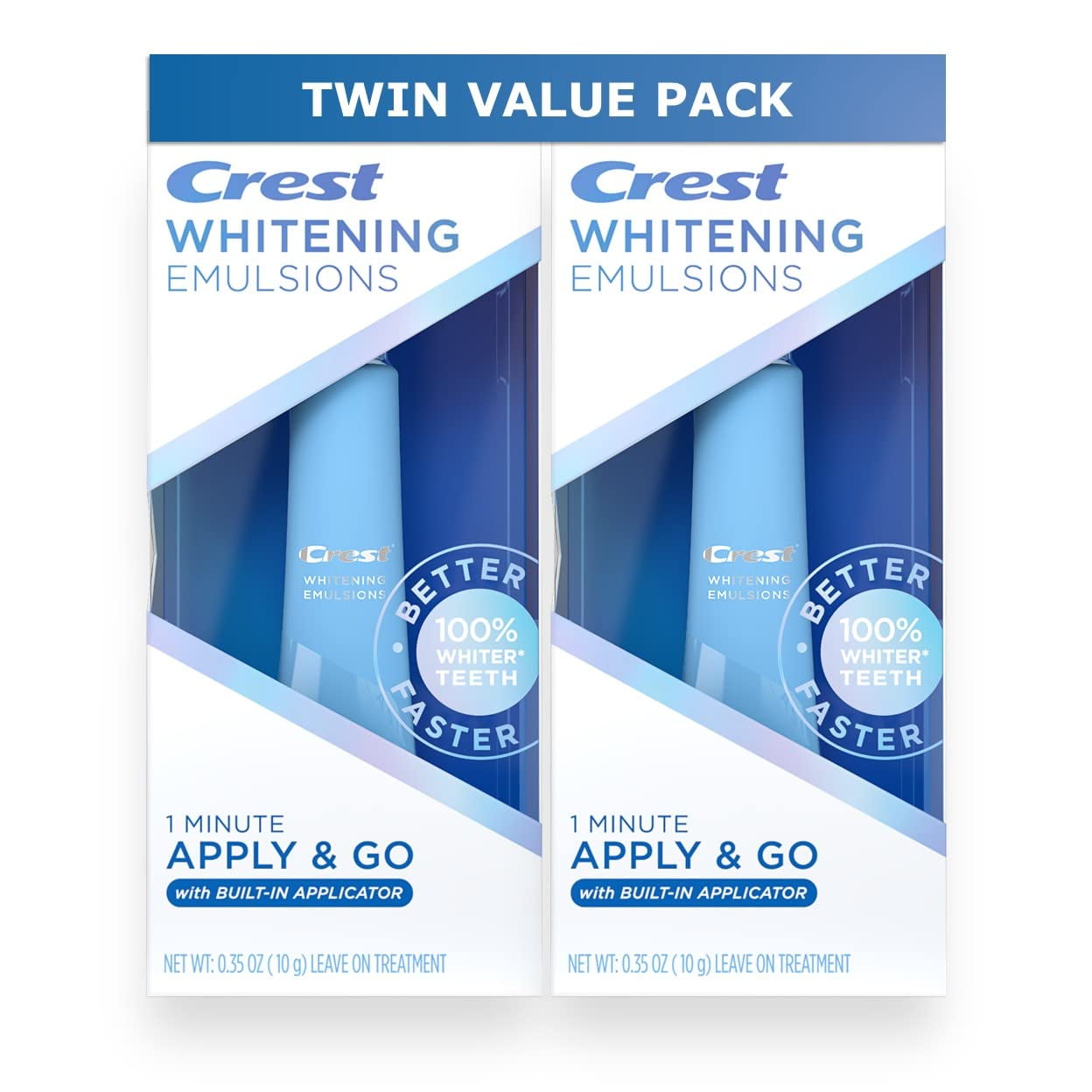 Crest Whitening Emulsions OntheGo Leaveon Teeth Whitening Gel Kit