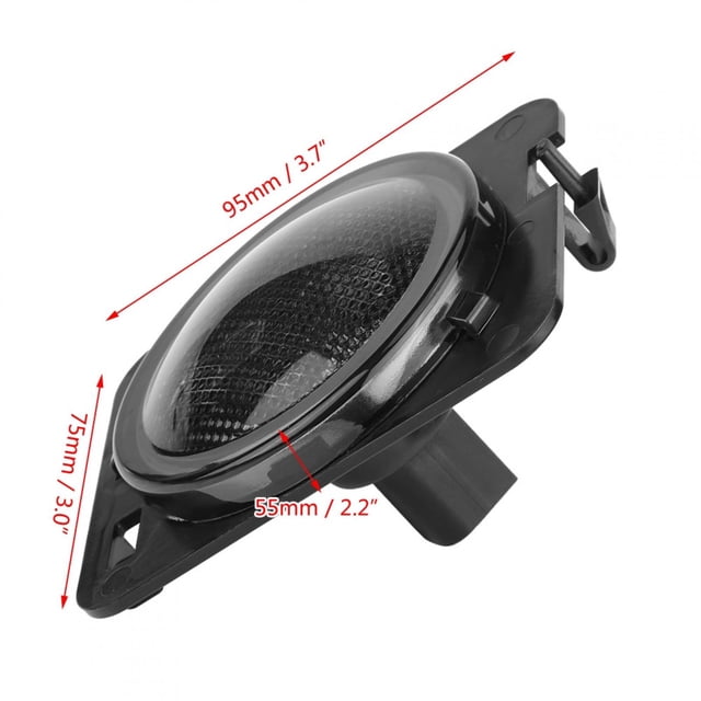 Luz de se?alización direccional Fender, par de luces de se?alización lateral LED de se?alización direccional Fender para JK 2007-2015, negro Ecomeon no