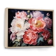 thumbnail image 2 of Designart "Peony Bouquet China Art painting" Chinese Floater Framed Canvas Art Print, 2 of 7