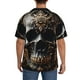 thumbnail image 3 of Fotbe Gold Pattern Black Skull Camisa Estampada de Manga Corta para Hombre, Casual de Verano, Estilo Playero, Sin Arrugas-Large, 3 of 5