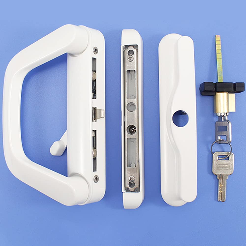 Sliding Patio Door Handle Set with Mortise Lock, Suitable for Sliding