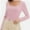 Pink, variant on Womens Long Sleeve Shirts Crop Tops Going Out Basics Tees Clothes