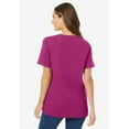 thumbnail image 2 of Woman Within Plus Size Perfect Short-Sleeve V-Neck Tee (Petite Available), 2 of 6