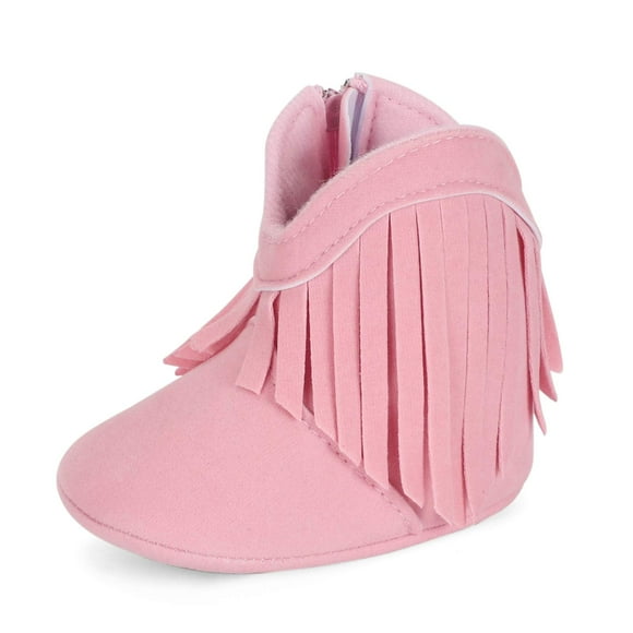 ESTAMICO Baby Girls Cowboy Tassel Boots Pink US 12-18 Months