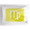 thumbnail image 1 of Zodiac Virgo Pillow Sham Astrological Sign with a Pastel Colored Contemporary Design, Decorative Standard King Size Printed Pillowcase, 36 X 20 Inches, Pale Yellow Green and White, by Ambesonne, 1 of 2