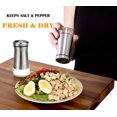thumbnail image 4 of Salt and Pepper Shakers - Salt Shaker with Adjustable Pour Holes - Stainless Steel and Glass Set Stainless Steel, 4 of 7