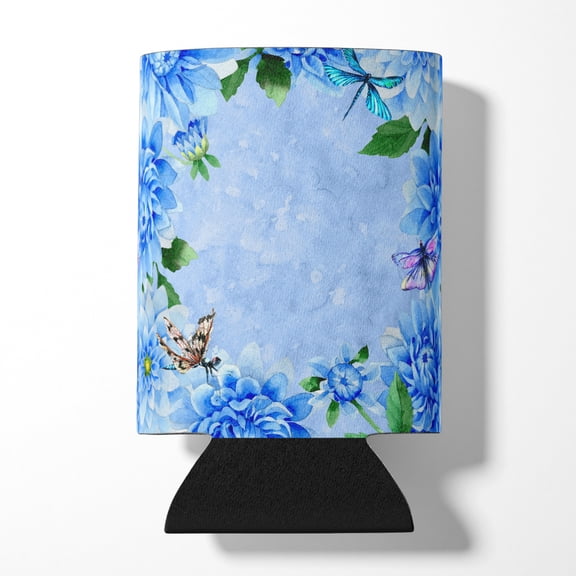 Blue Dahlias Can or Bottle Hugger