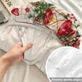 thumbnail image 4 of King Size Fitted Sheet Set - Christmas 3 Piece Bedding Sets 16" Deep Pocket Fitted Sheet with 2 Pillowcases, Xams Tree Winter Poinsettia Pine Cones Red Brushed Microfiber Hotel Luxury Bed Sheets, 4 of 9