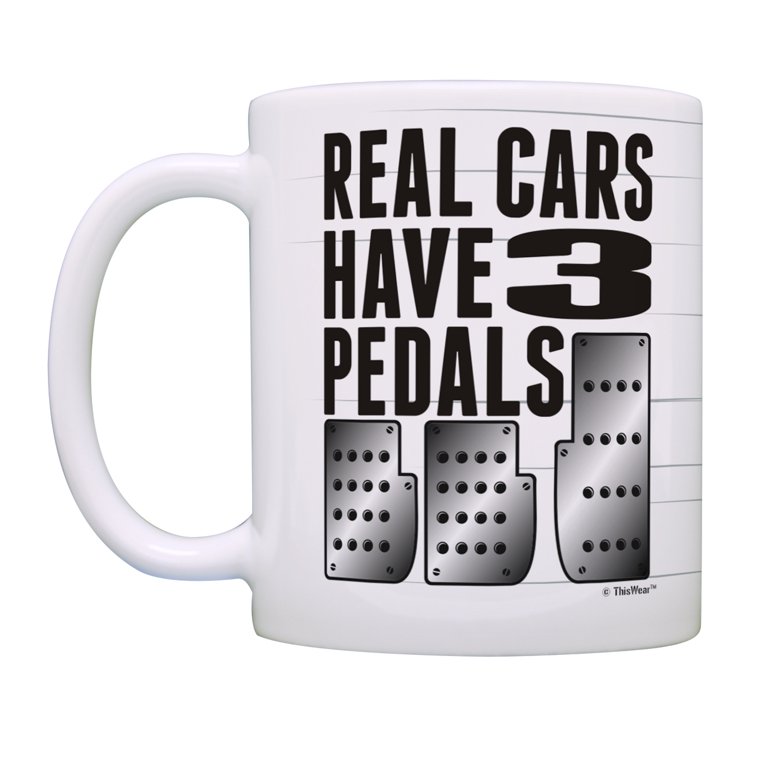 ThisWear Funny Coffee Mug Set Real Cars Have 3 Pedals Car Lover Gifts for  Men Mechanic Coffee Mug Car Coffee Cup Set Car Enthusiast Gifts 11 ounce 2  Pack Coffee Mugs 