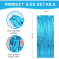 thumbnail image 2 of PandaTop Foil Fringe Curtain,3PCS 3.2FT x 6.5FT Metallic Tinsel Door Curtains Photo Booth Backdrop,for Birthday Bachelorette Bridal Baby Shower Party Decorations (Lake Blue), 2 of 8