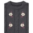 thumbnail image 2 of Modern Moments by Gerber Toddler Girl Embroidered Cabel Sweater, Sizes 12 Months - 5T, 2 of 6