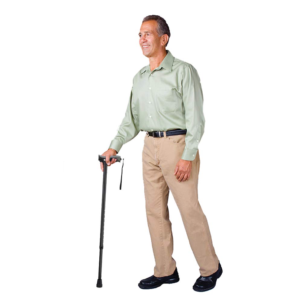 Equate Comfort Grip Walking Cane for All Occasions, Adjustable, Wrist Strap, Black, 300 lb Capacity - image 3 of 8