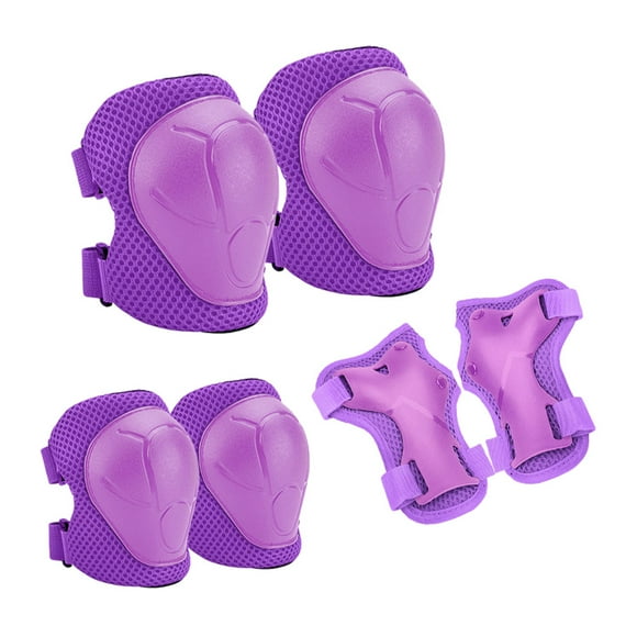 Sonducket Esencial para niños activos Juego de rodilleras y coderas para niños Construcción duradera Peso ligero Ropa Deportiva, Zapatos Púrpura