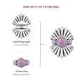 thumbnail image 6 of Sterling Silver Phosphosiderite 3-Stone Ring, Sizes 5 to 10, 6 of 9