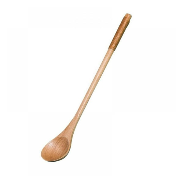 GOODLY Wooden Spoons Soup Spoons for Eating Mixing Stirring Long Handle Spoon Tool Kitchen