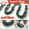 thumbnail image 3 of 50FT Christmas Tinsel Garland Green Garland for Christmas Tree Decorations, Xmas Tinsel Garlands for Decoration Indoor Outdoor Party Supplies Holiday Decor (Green and White), 3 of 16