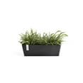 thumbnail image 4 of Ecopots Bruges Durable Modern Rectangular Indoor/Outdoor Recycled Based Composite Flower Pot Planter, Dark Grey, 21.5", 4 of 4
