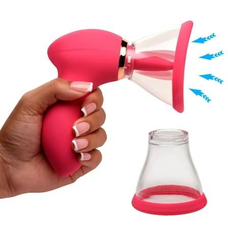 Lickgasm Plump Pleasure Licking And Sucking Rechargeable Silicone Clitoral Vibrator, Pink