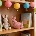 thumbnail image 6 of Elainilye Flocked Easter Bunny Plush Finish Tabletop Decor for Spring Home Office Mantle Easter Party Celebration Ornament, 6 of 6