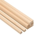thumbnail image 1 of Unique Bargains 3/8 Inch Dowel Rods Wood Sticks 10 Inch Long Square Wooden Dowels 10 Pcs, 1 of 6