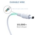 thumbnail image 4 of Cable de alimentación de 18 V LJO-EEIH compatible con los modelos Cricut, color blanco, 4 of 7