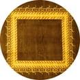 thumbnail image 1 of Ahgly Company Indoor Round Persian Yellow Traditional Area Rugs, 6' Round, 1 of 4