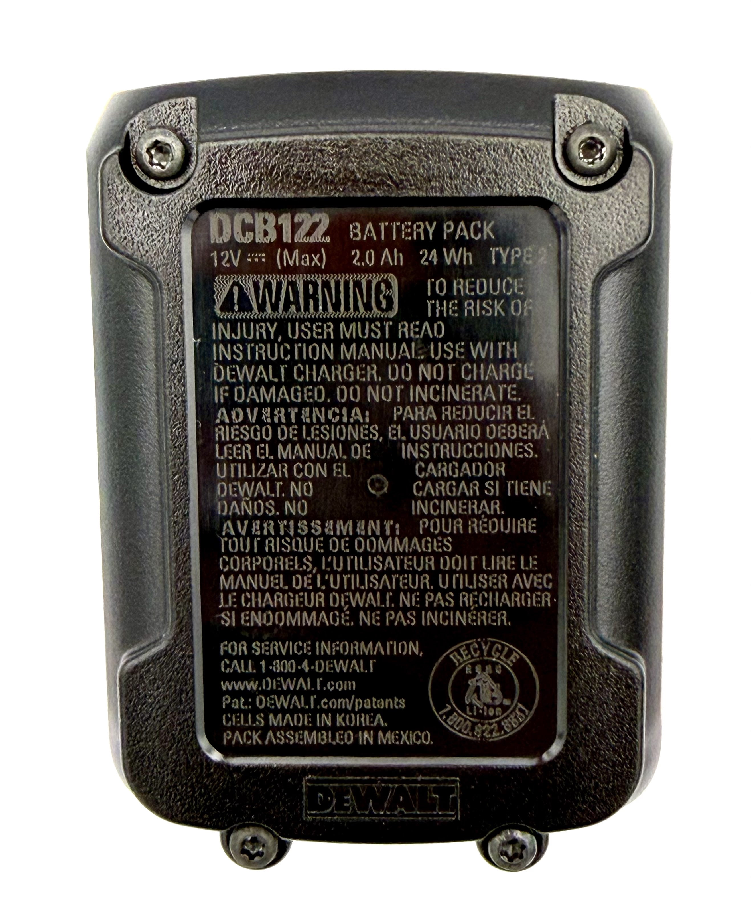 DEWALT DCB122 12V MAX 2.0 Ah Lithium-Ion Battery