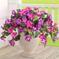 thumbnail image 4 of JHyouerji Artificial Hanging Fake Flowers for Outdoor Decoration, Red Faux Silk Flower UV Resistant flower for Home Porch Patio Garden Balcony Yard Look Real, 4 of 9