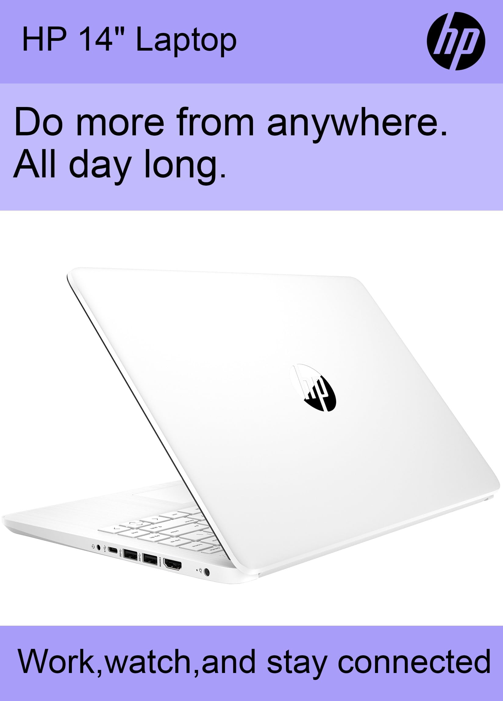 HP Windows 11 Intel Quad-Core N4120 Laptop, 8GB RAM, 196GB Storage