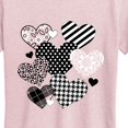 thumbnail image 2 of Instant Message - Patterned Hearts Short Sleeve Graphic T-Shirt, 2 of 5