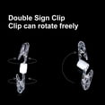 thumbnail image 4 of (Price/20 PACK)20 Pack Plastic Rotatable Sign Clip Double Head Pop Clip Rotatable Price Stand for Racks Shelves 0.79" x3.6", 4 of 5