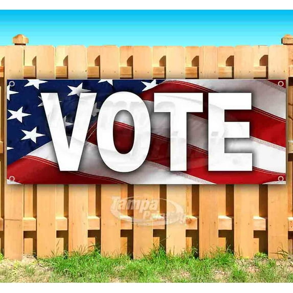 VOTE 13 oz Vinyl Banner With Metal Grommets