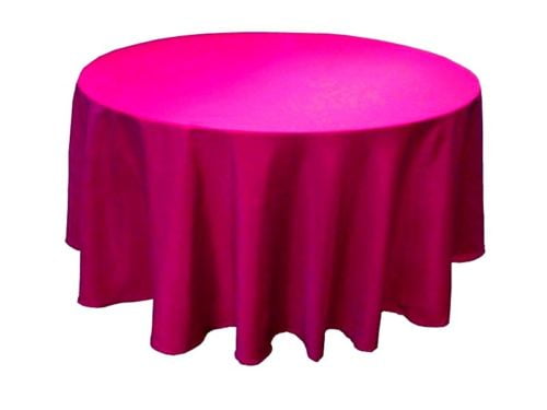 18 ROUND 120" inch Tablecloth Polyester WEDDING 25 COLOR 5' Ft Feet table cover 