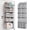 Gray, variant on LazySpin 5 Tier Over The Door Organizer and Storage, 80lbs Capacity with Extra Large Pocket Hanging Organizer for Bathroom, Bedroom, Closet, 60inch H, Gray