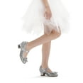 thumbnail image 5 of Kushyshoo Silver Girls Dress Shoes Mary Jane 1.5in Low Heel Wedding Party Princess 12M, 5 of 7
